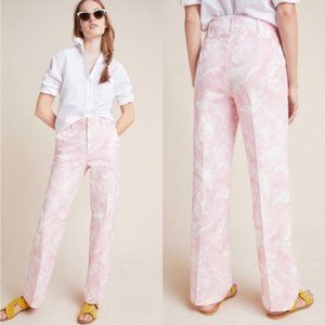 NWOT Anthropologie Pink Tie Dye Jamie Trousers